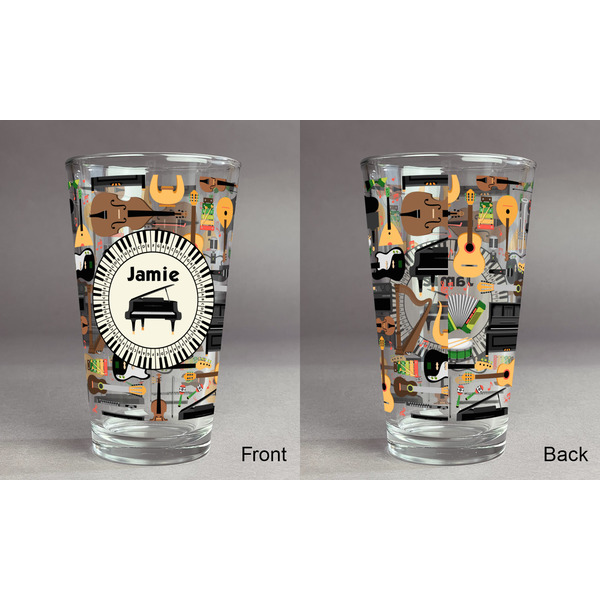 Musical Instruments Pint Glass - Full Fill w Transparency - Approval