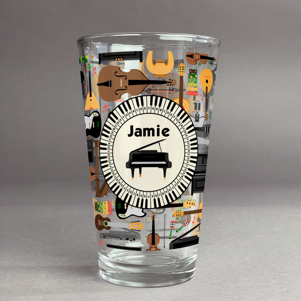 Custom Musical Instruments Pint Glass - Full Print (Personalized)