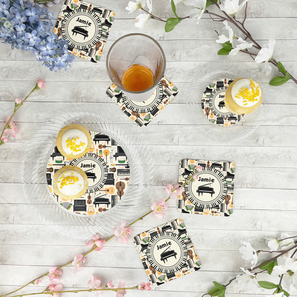 Musical Instruments Plastic Party Appetizer & Dessert Plates - In Context