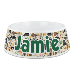 Musical Instruments Plastic Dog Bowl (Personalized)