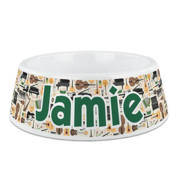 Custom Musical Instruments Plastic Dog Bowl (Personalized)