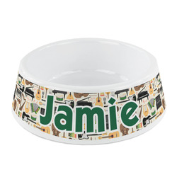 Musical Instruments Plastic Dog Bowl - Small (Personalized)
