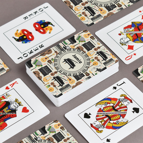 Musical Instruments Playing Cards - Front & Back View