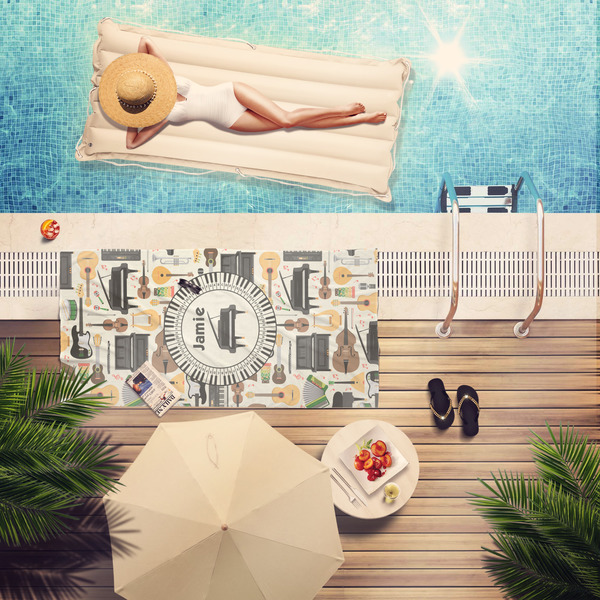 Musical Instruments Pool Towel Lifestyle