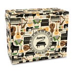 Musical Instruments Wood Recipe Box - Full Color Print (Personalized)