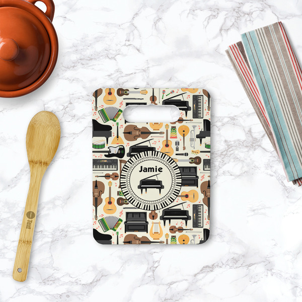 Musical Instruments Rectangle Trivet with Handle - LIFESTYLE