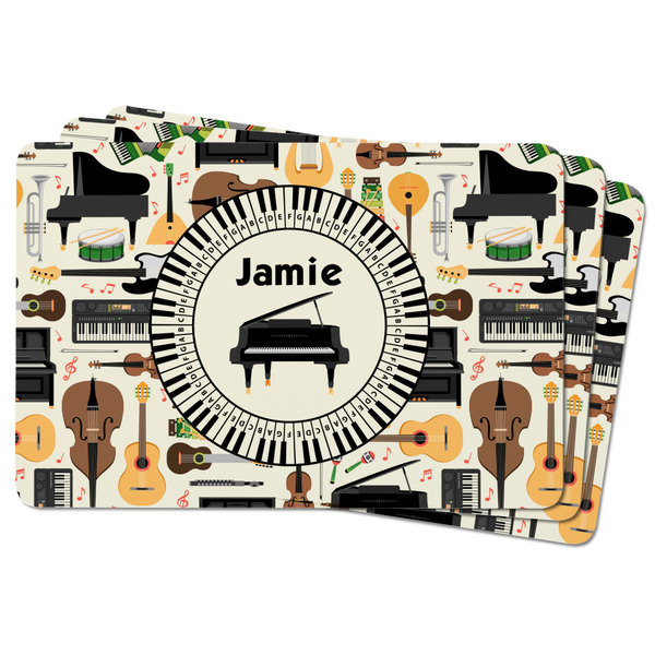 Musical Instruments Rectangular Fridge Magnet - THREE