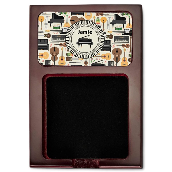 Musical Instruments Red Mahogany Sticky Note Holder - Flat