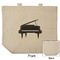 Musical Instruments Reusable Cotton Grocery Bag - Front & Back View
