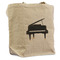 Musical Instruments Reusable Cotton Grocery Bag - Front View