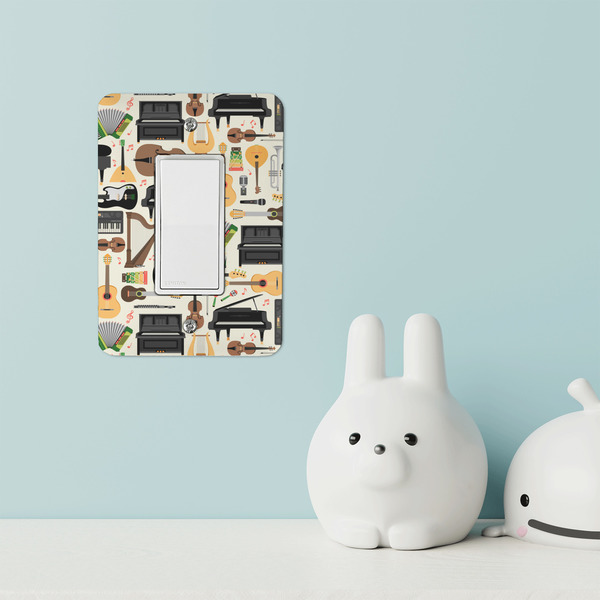 Musical Instruments Rocker Light Switch Covers - Single - IN CONTEXT