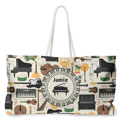 Musical Instruments Large Tote Bag with Rope Handles (Personalized)