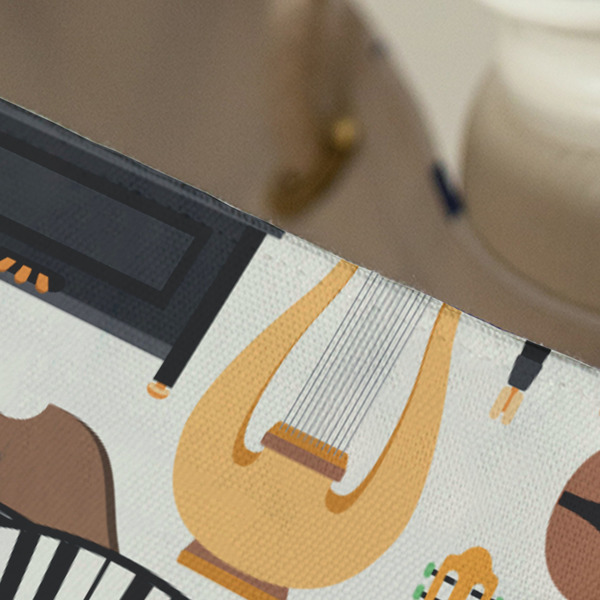 Musical Instruments Large Rope Tote - Close Up View