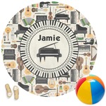 Musical Instruments Round Beach Towel (Personalized)