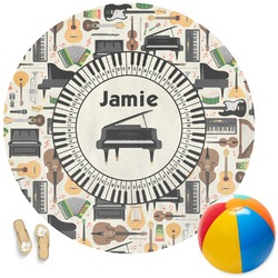 Musical Instruments Round Beach Towel (Personalized)
