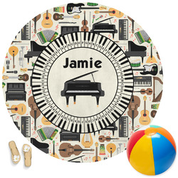 Musical Instruments Round Beach Towel (Personalized)