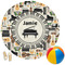 Musical Instruments Round Beach Towel (Personalized)
