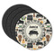 Musical Instruments Round Rubber Backed Coasters - Set of 4 (Personalized)