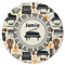 Musical Instruments Round Rubber Backed Coaster (Personalized)