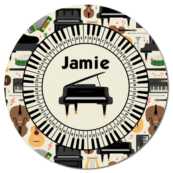 Musical Instruments Round Fridge Magnet - FRONT