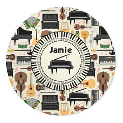 Musical Instruments 5' Round Indoor Area Rug (Personalized)