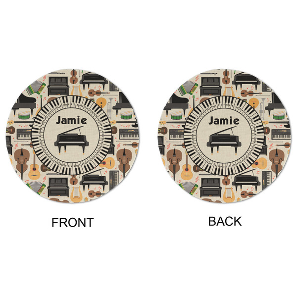 Musical Instruments Round Linen Placemats - APPROVAL (double sided)