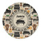 Musical Instruments Round Linen Placemats - FRONT (Double Sided)