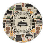 Musical Instruments Round Linen Placemat (Personalized)