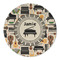 Musical Instruments Round Linen Placemats - FRONT (Single Sided)