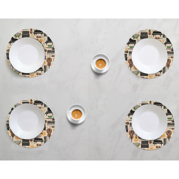 Musical Instruments Round Linen Placemats - LIFESTYLE (set of 4)