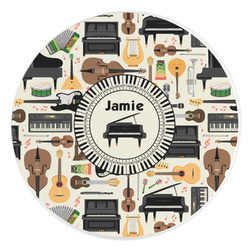 Musical Instruments Round Stone Trivet (Personalized)