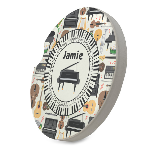 Musical Instruments Sandstone Car Coaster - STANDING ANGLE