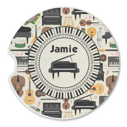 Musical Instruments Sandstone Car Coaster - Single (Personalized)