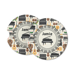 Musical Instruments Sandstone Car Coasters - Set of 2 (Personalized)