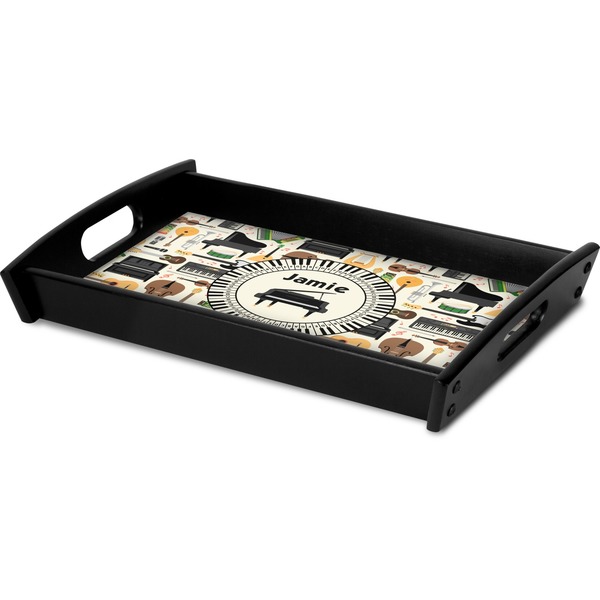 Musical Instruments Serving Tray Black - Corner