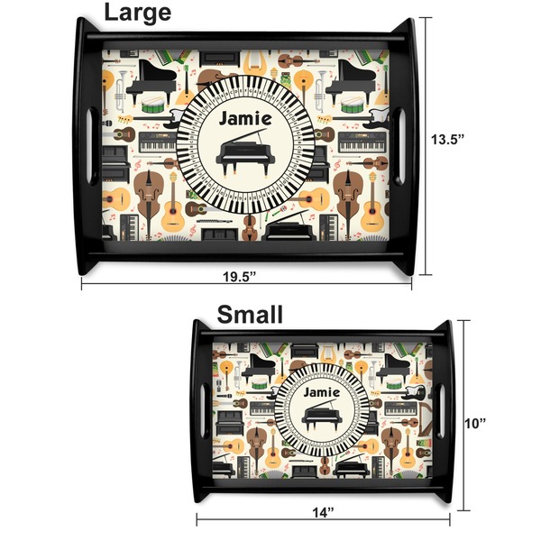 Musical Instruments Serving Tray Black Sizes