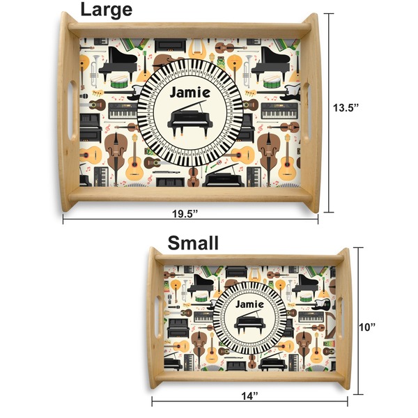 Musical Instruments Serving Tray Wood Sizes