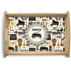 Musical Instruments Natural Wooden Tray - Small (Personalized)