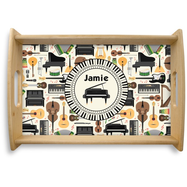 Custom Musical Instruments Natural Wooden Tray - Small (Personalized)