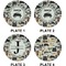Musical Instruments Set of Lunch / Dinner Plates (Approval)