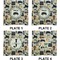 Musical Instruments Set of Square Dinner Plates (Approval)