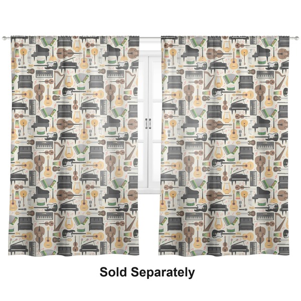 Musical Instruments Sheer Curtains