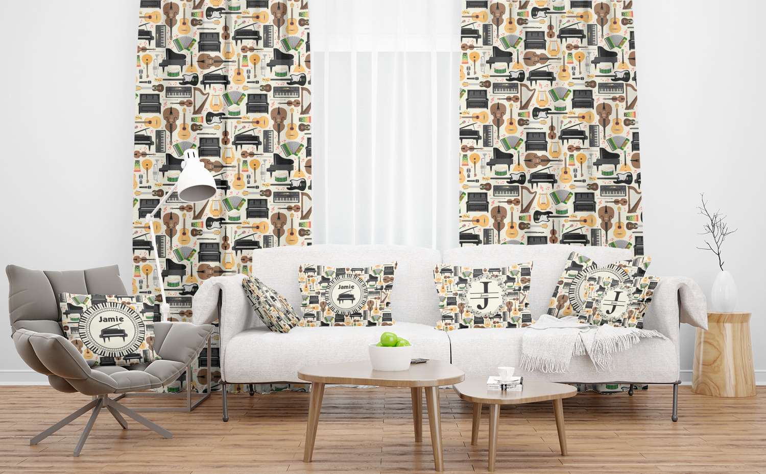 Custom Musical Instruments Curtain YouCustomizeIt