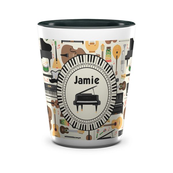 Musical Instruments Shot Glass - Two Tone - FRONT