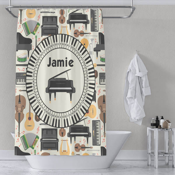 Musical Instruments Shower Curtain Lifestyle