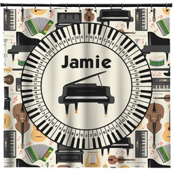 Musical Instruments Shower Curtain - 71" x 74" (Personalized)