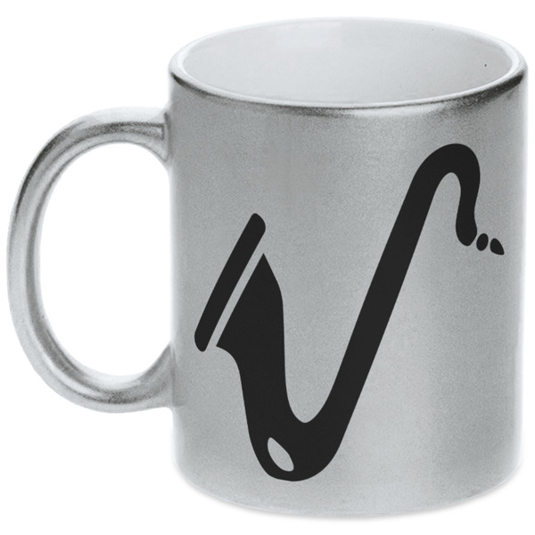 Custom Musical Instruments Metallic Silver Mug (Personalized)