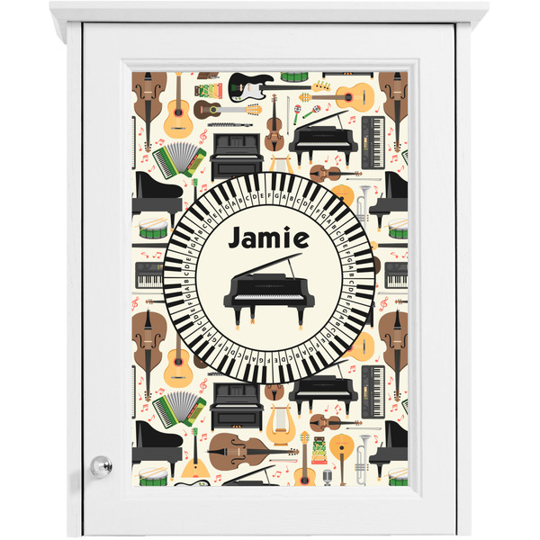 Musical Instruments Single White Cabinet Decal