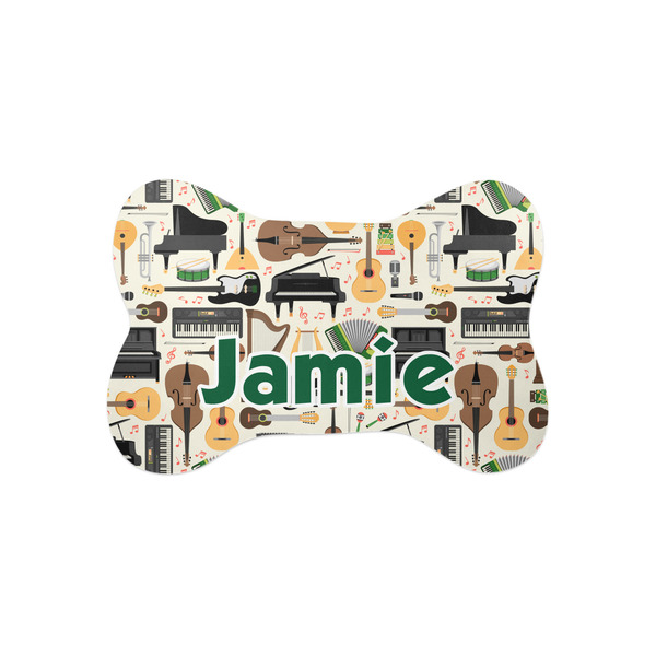 Custom Musical Instruments Bone Shaped Dog Food Mat (Small) (Personalized)