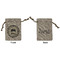 Musical Instruments Small Burlap Gift Bag - Front & Back (Personalized)
